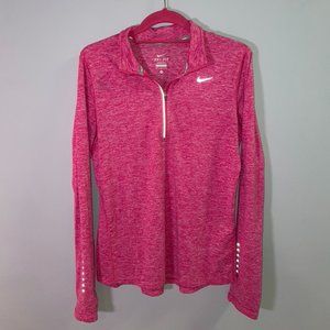 Nike pink dry-fit quarter zip. Size medium.